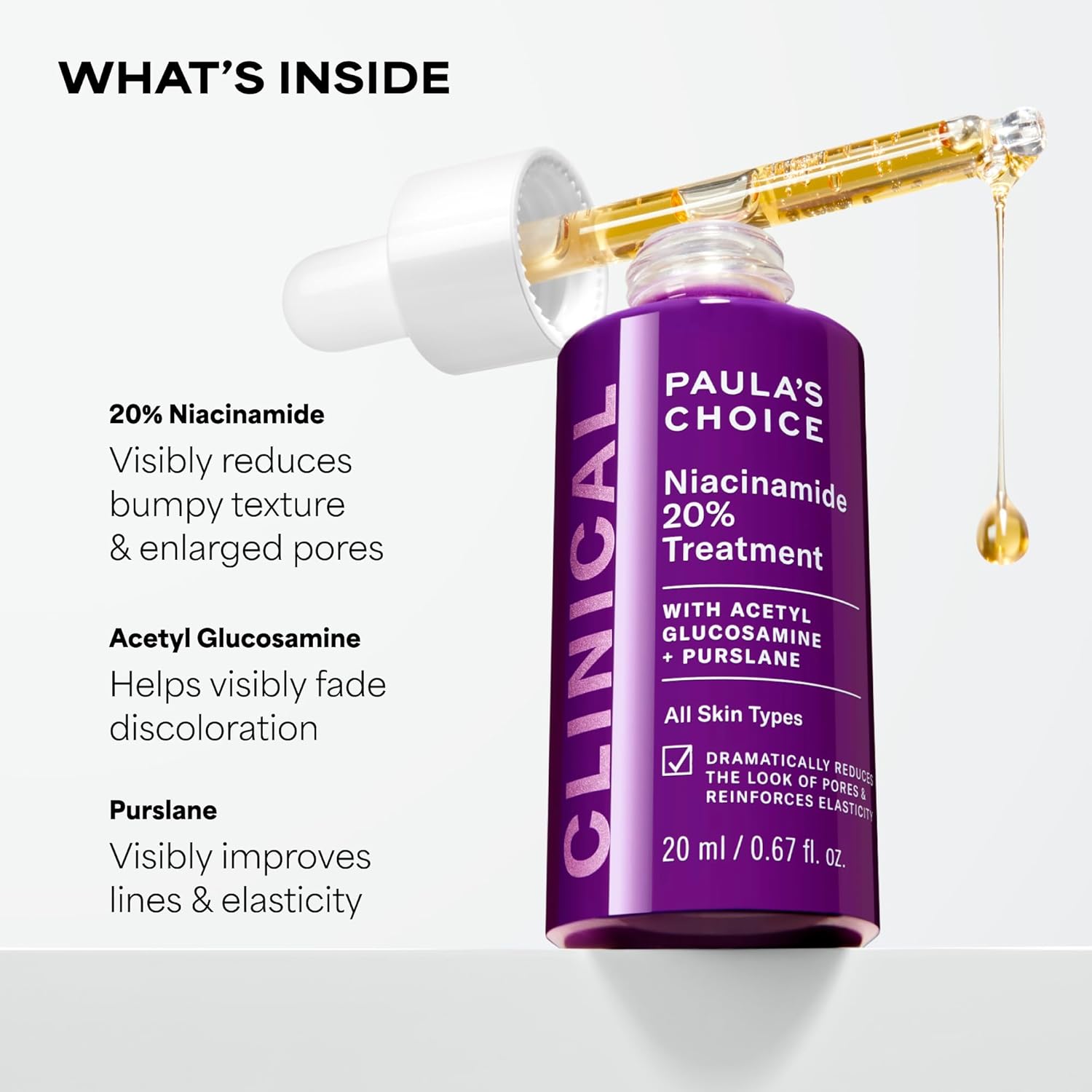 fragrance-free, gel-based serum suitable for all skin types including combination, dry, normal, and oily