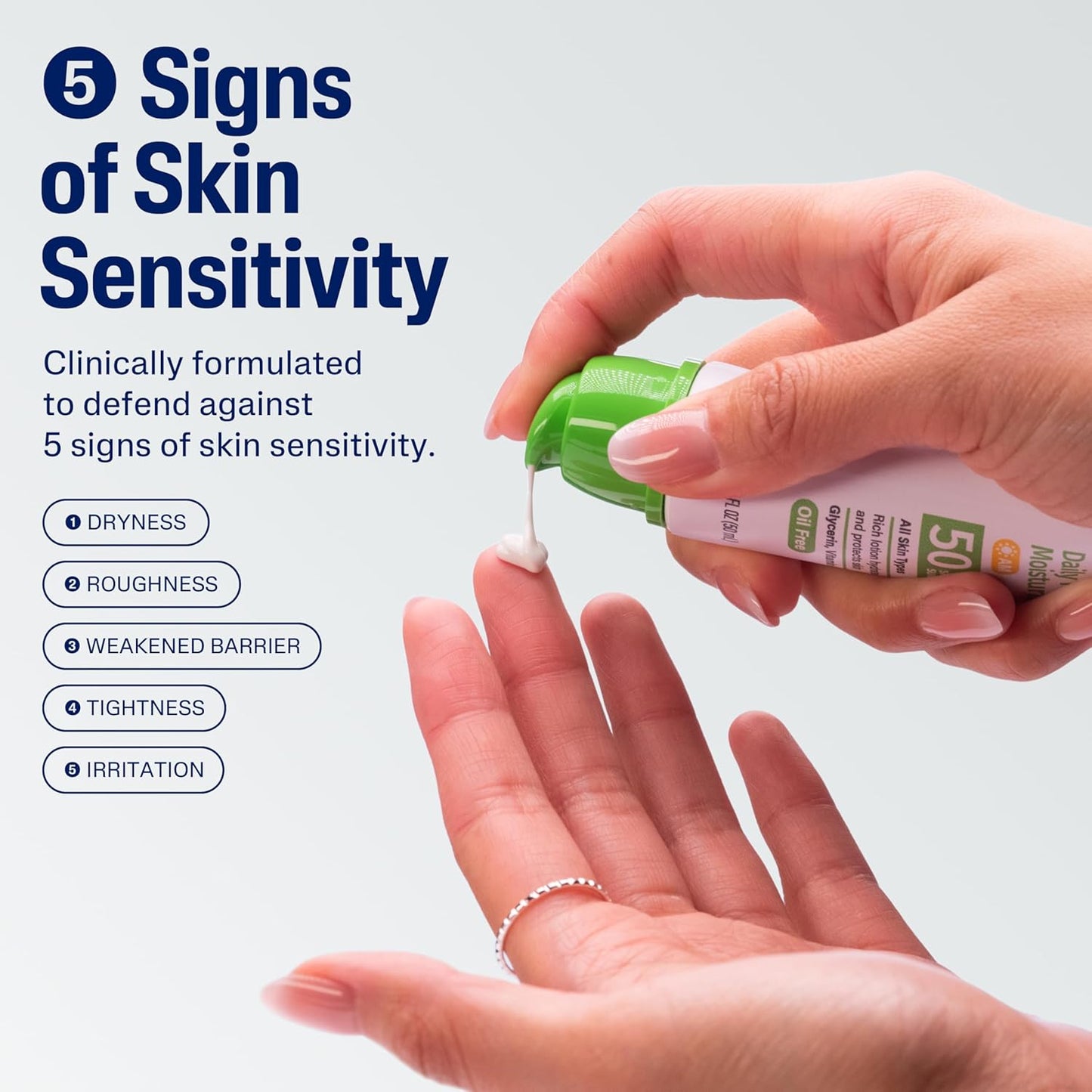 fragrance-free, hypoallergenic, non-comedogenic formulation for sensitive skin