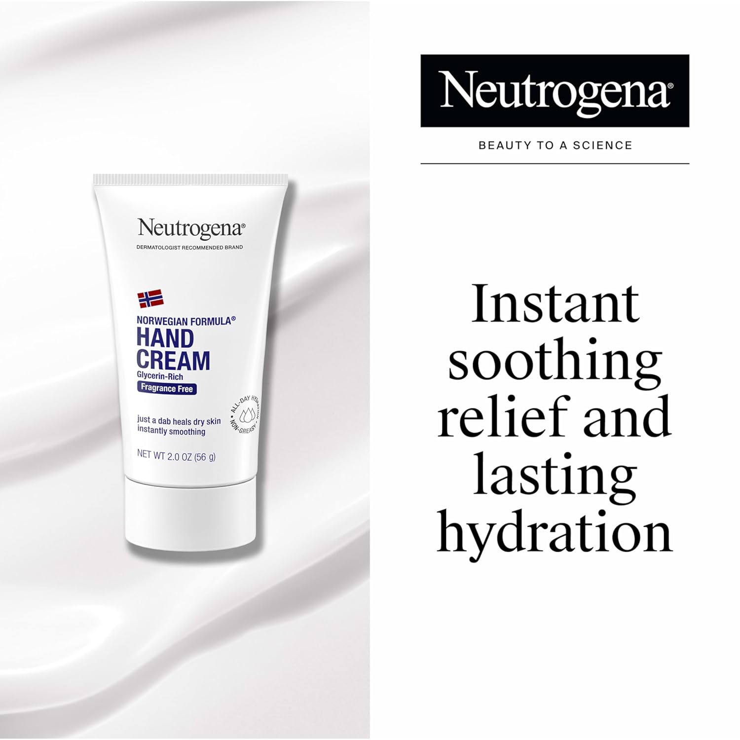 fragrance-free, non-greasy, fast-absorbing texture
