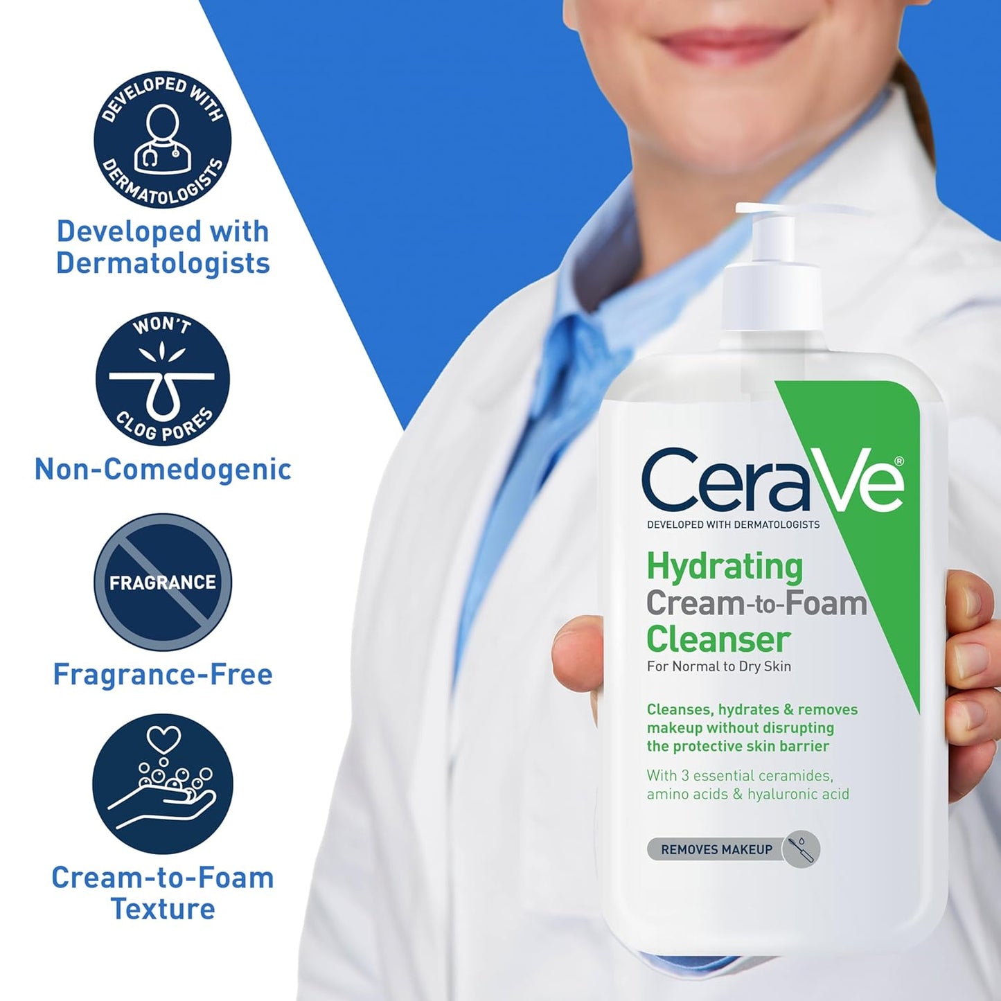 fragrance-free, paraben-free, soap-free, and non-comedogenic formulation