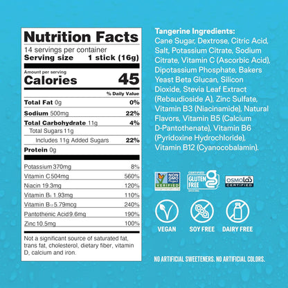 free from artificial sweeteners, artificial colors, gluten, soy, and dairy
