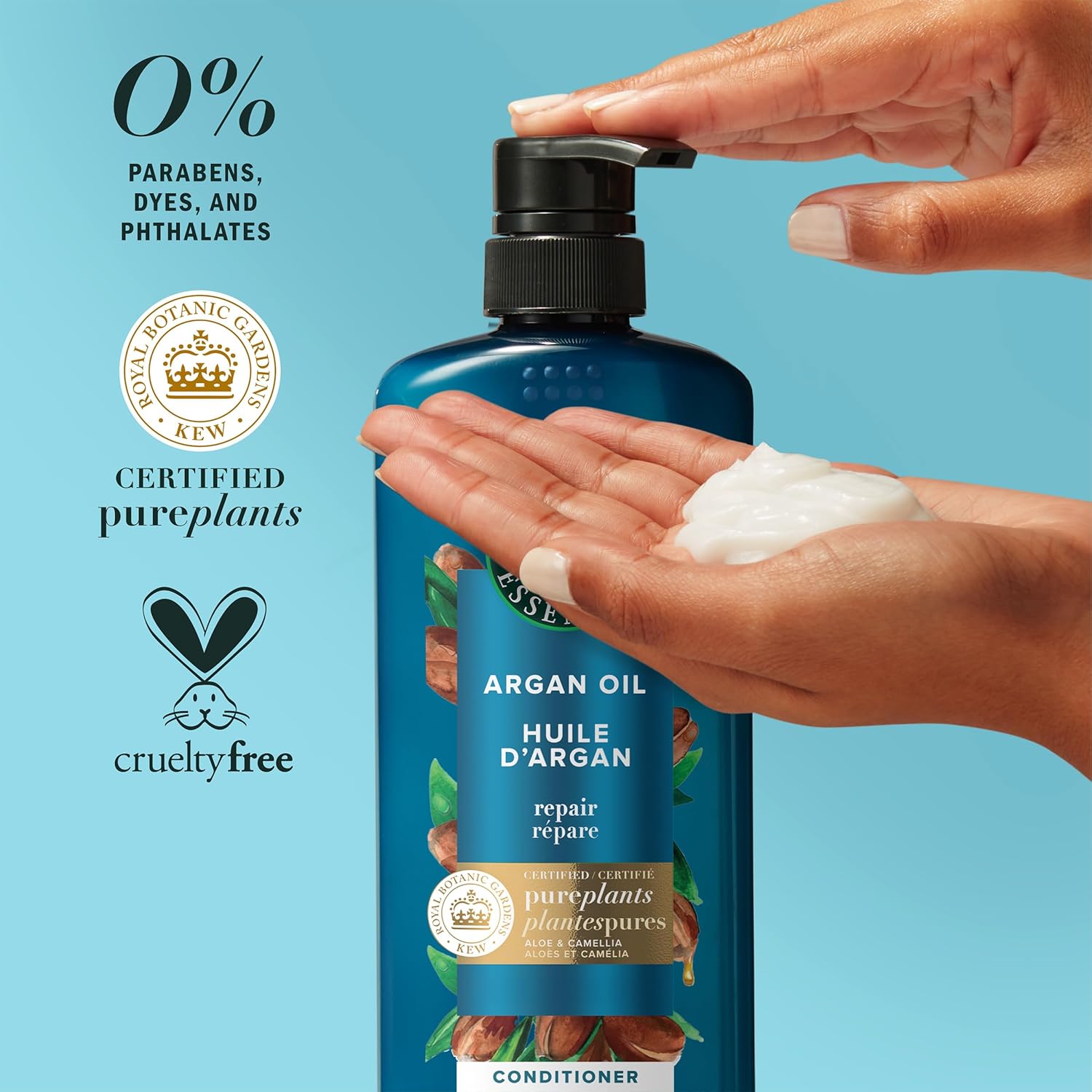 free from parabens, dyes, and phthalates