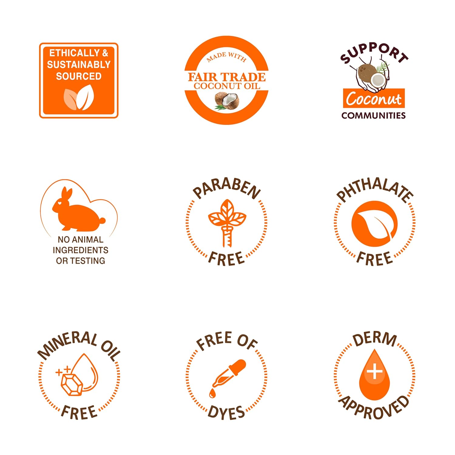 free of parabens, phthalates, and synthetic dyes