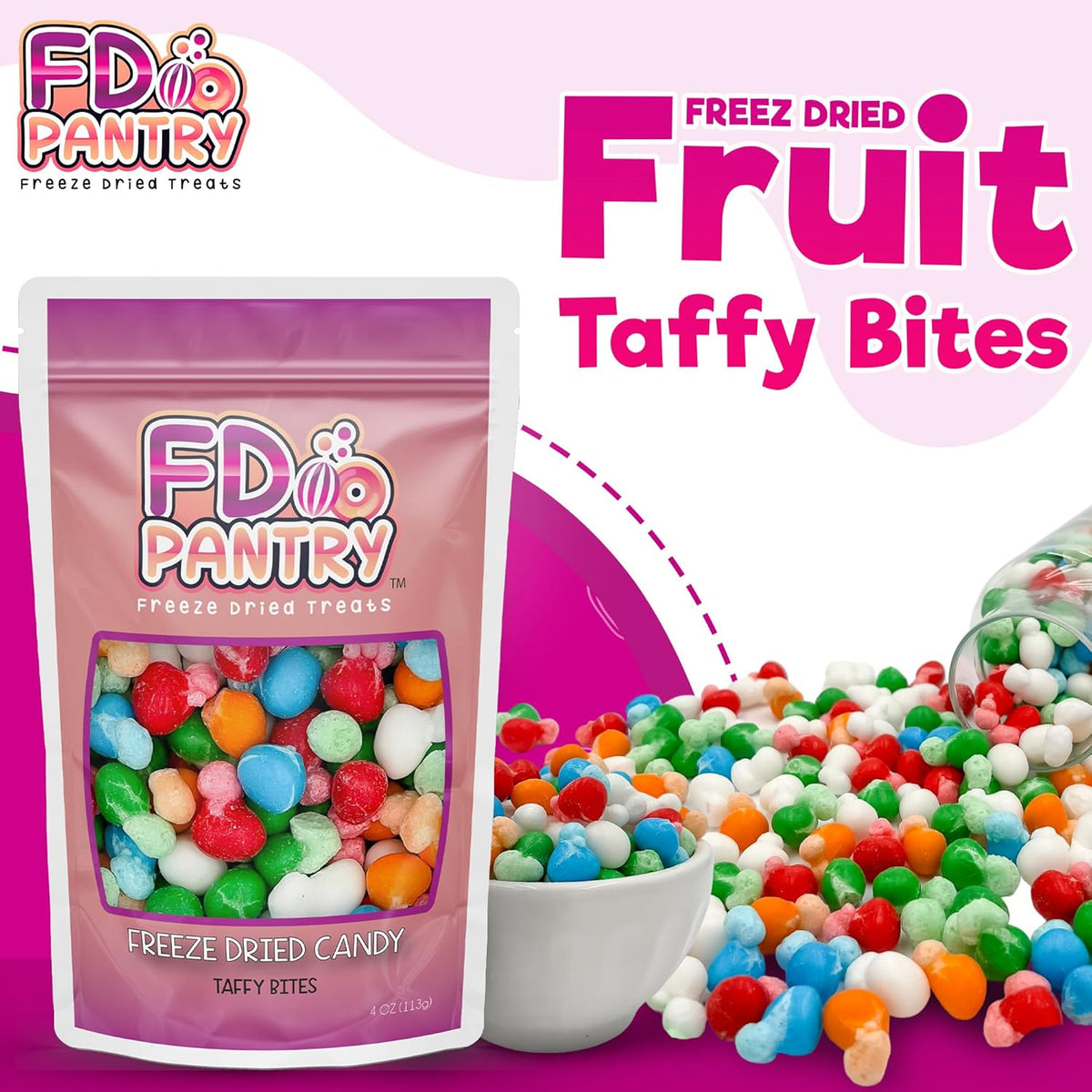 Freeze Dried Air Taffy Crunch Candy – Unique Birthday Gift for Her, Gourmet Sour Treat Variety Pack