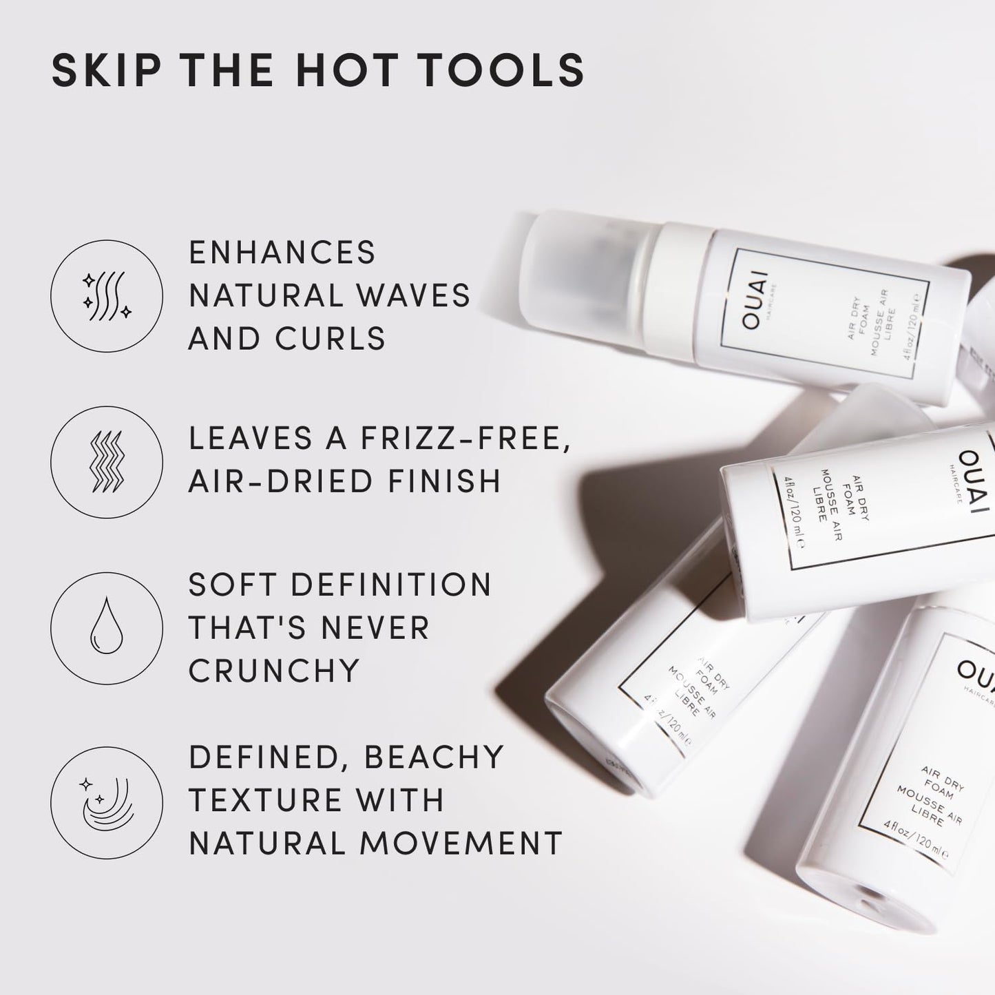 frizz-control formula that holds wave shape while air drying