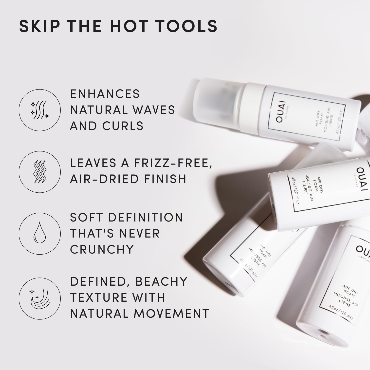 frizz-control formula that holds wave shape while air drying