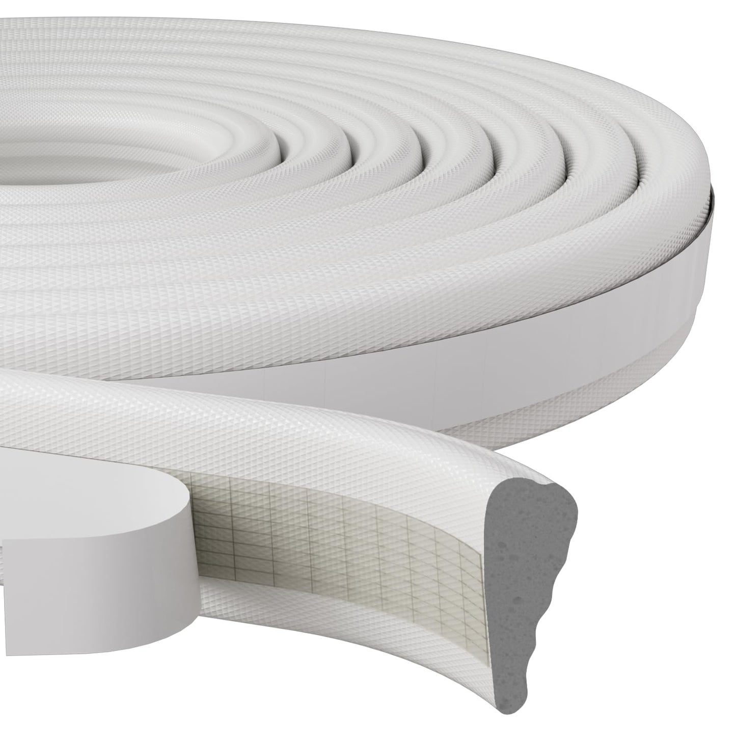 FrostGuard Dark Foam Door Seal Strip – Living Room Front Entry Draft Blocker, Neutral Interior Trim Color