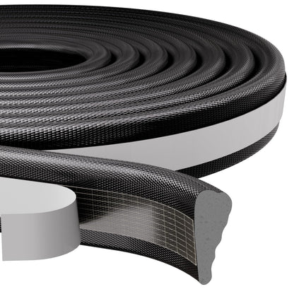 FrostGuard Dark Foam Door Seal Strip – Living Room Front Entry Draft Blocker, Neutral Interior Trim Color