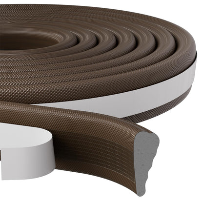 FrostGuard Dark Foam Door Seal Strip – Living Room Front Entry Draft Blocker, Neutral Interior Trim Color