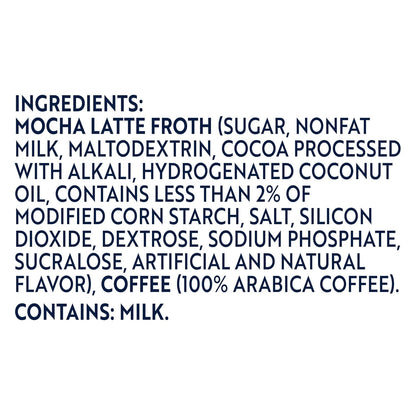 froth made from real nonfat milk for creamy texture