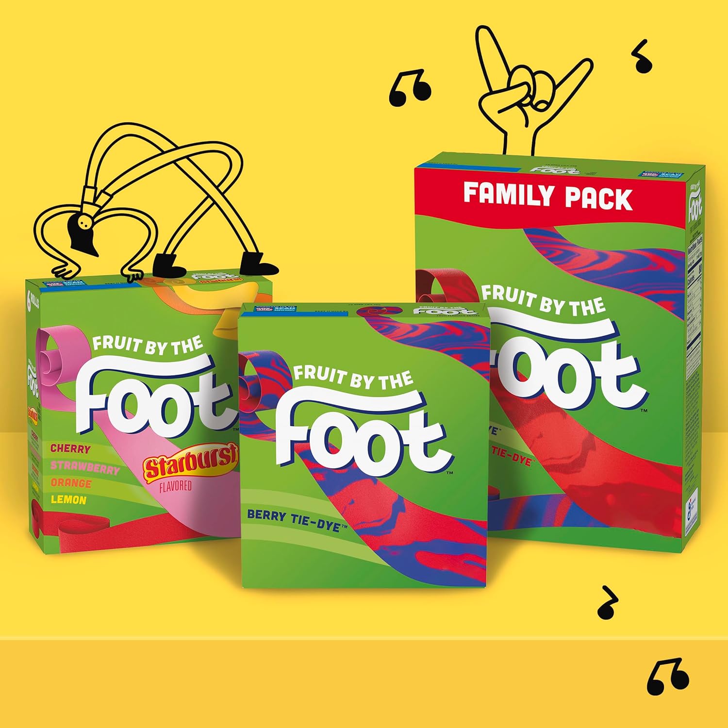 Fruit by the Foot Individually Wrapped Fruit Snacks – Road Trip Travel Snack for Kids, 6 Pouch Variety Pack