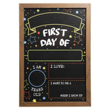 School Memories Sign – First Day of School Photo Prop for Preschool and Kindergarten Kids, Reusable Dry Erase Board