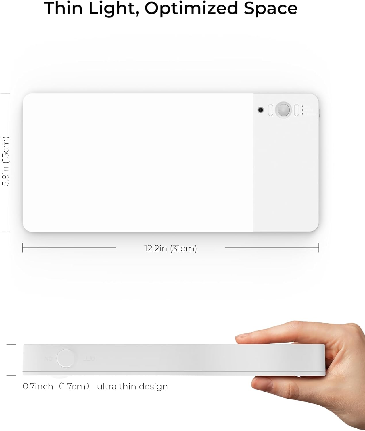 FULEN Motion Sensor Ceiling Light — Child-Safe Nursery and Playroom Lighting, Cool LEDs No Heat