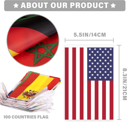 full-color double-sided polyester print with accurate country color representation