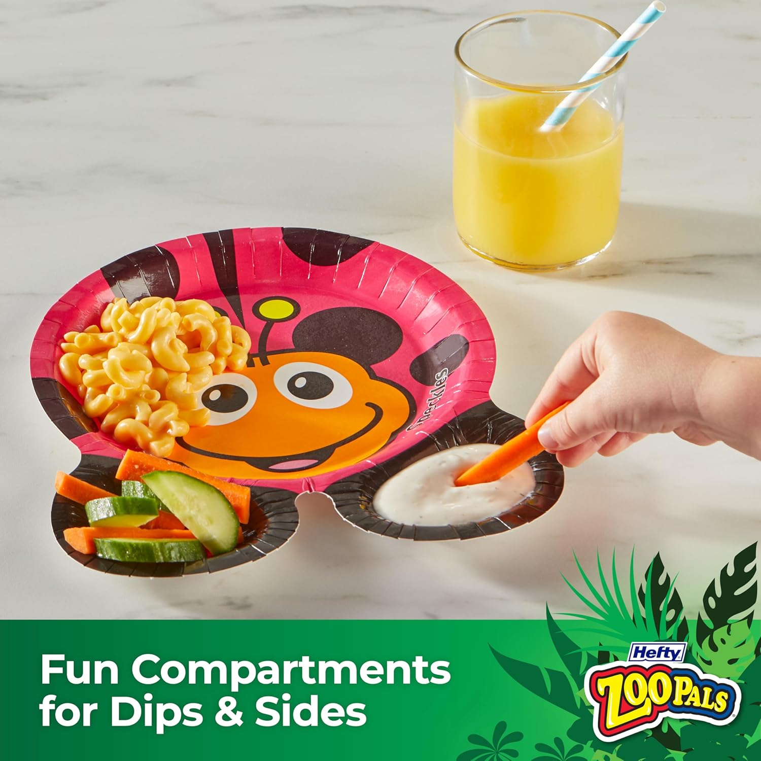 full product line: matching 10 oz zoo pals cups and bulk pack sizes (pack of 2, pack of 10) for scalable party needs