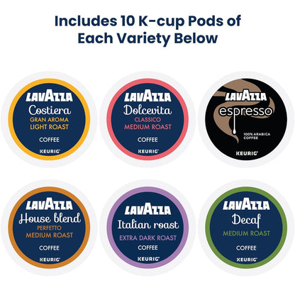 full roast spectrum from light to extra dark, plus espresso and decaf options