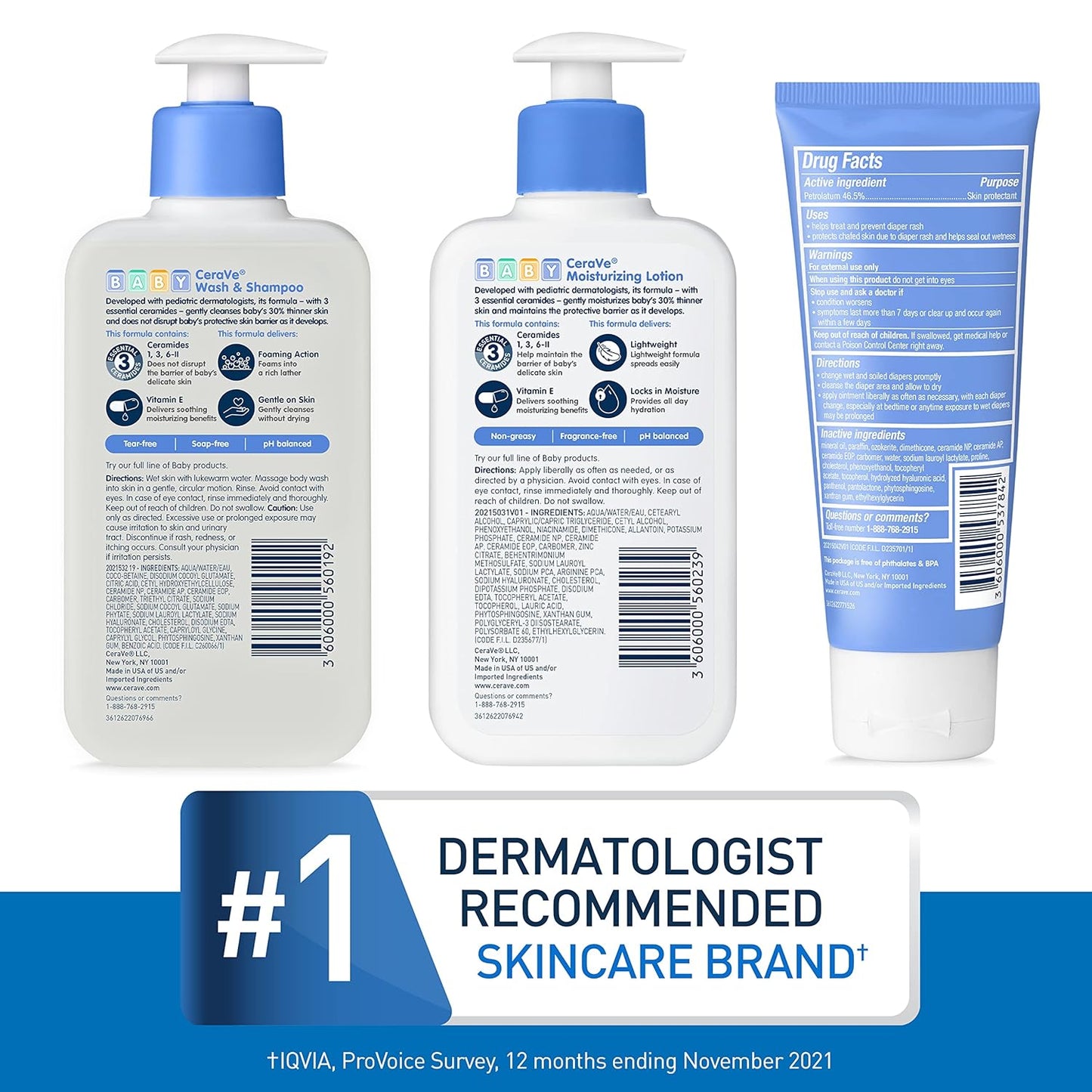 full-size 3-product bundle (8oz wash/shampoo + 8oz lotion + 3oz healing ointment)