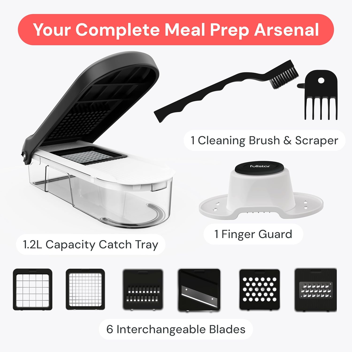 Fullstar Core Vegetable Chopper - Thoughtful Housewarming Gift for New Homeowners, 6-in-1 Veggie Dicer