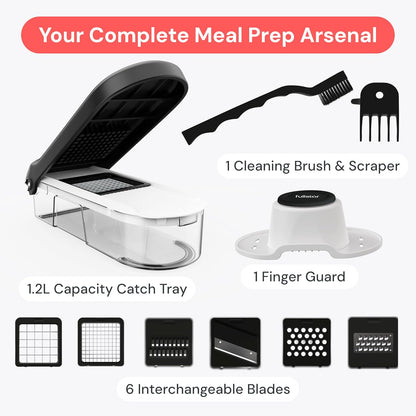 Fullstar Core Vegetable Chopper - Weekly Meal Prep Station Essential, 6-in-1 Dicer for Sunday Cooking