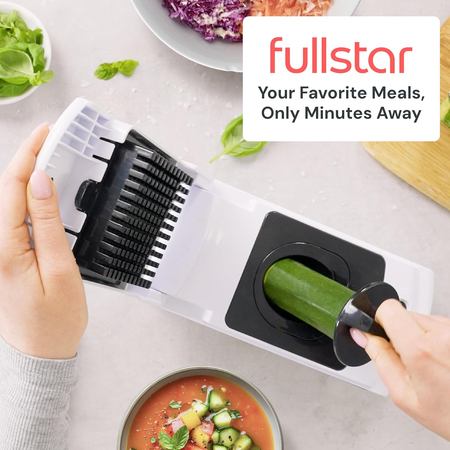 Fullstar The Original Pro Chopper – 30-Second Veggie Dicer for Busy Weeknight Dinners, 4-in-1 Food Chopper with Container