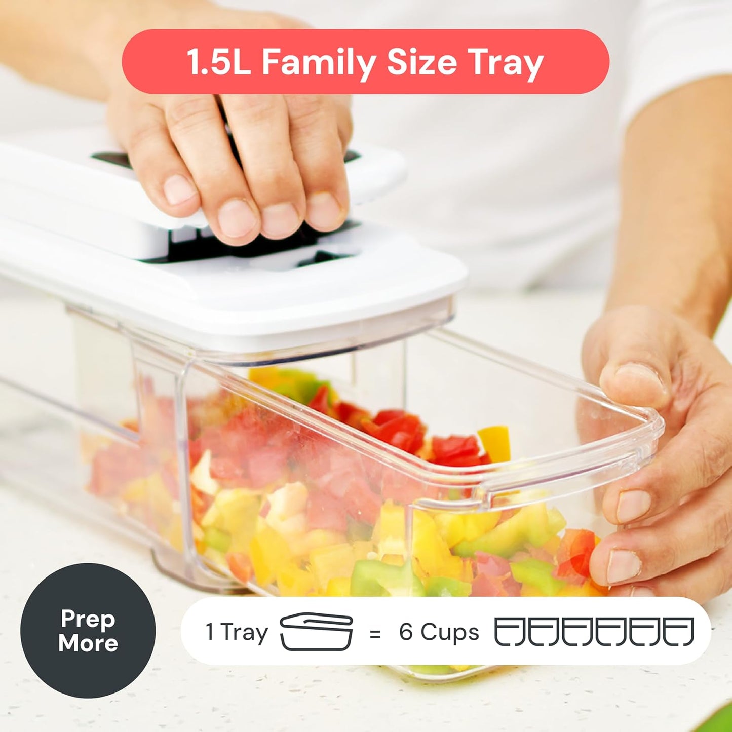 Fullstar XL Vegetable Chopper – Thoughtful Housewarming Gift for New Homeowners, 6-in-1 Mandoline Slicer & Dicer