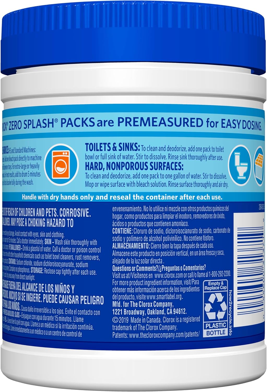 fully dissolvable in washer drum, bucket, sink, or toilet