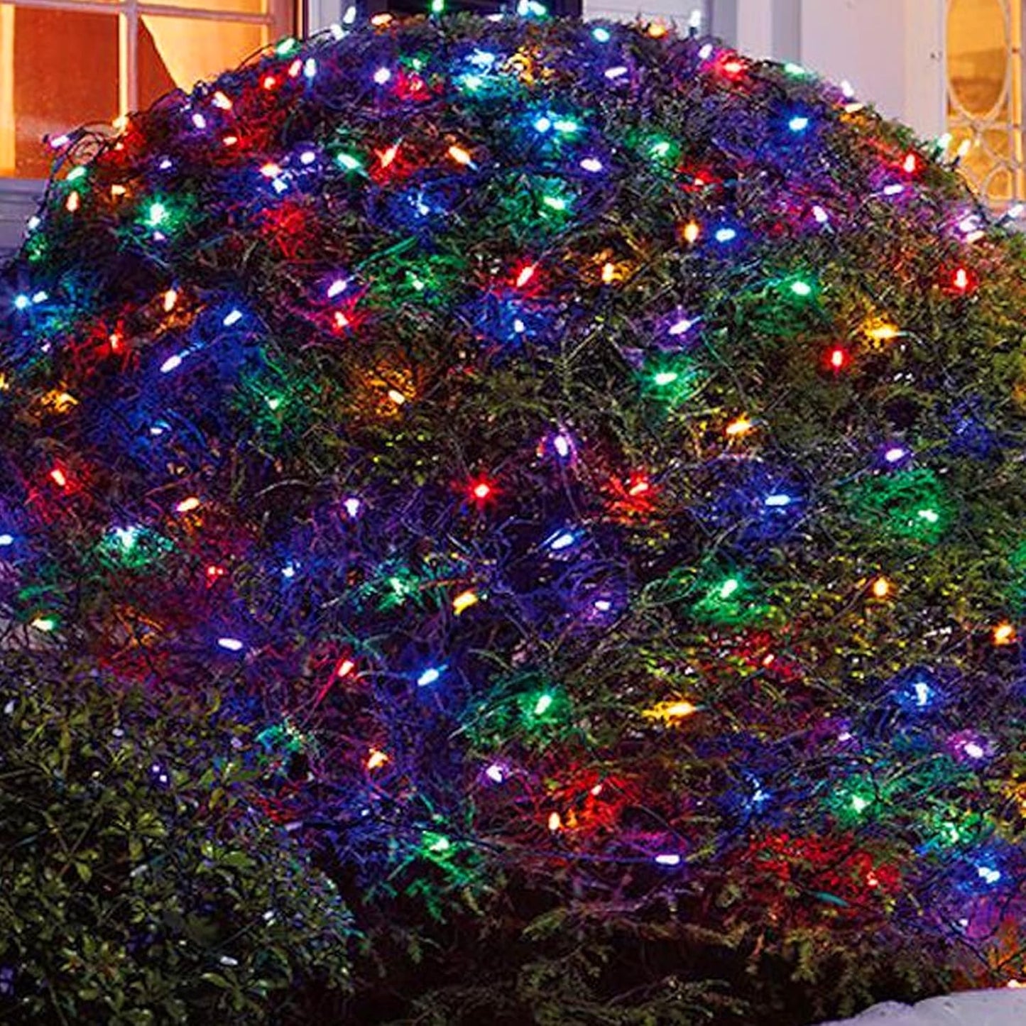 Funpeny 12x5ft LED Net Lights – 360 LED Clear Wire Bush Lights for Backyard Hedges, Deck Overhang and Camping Night Setup