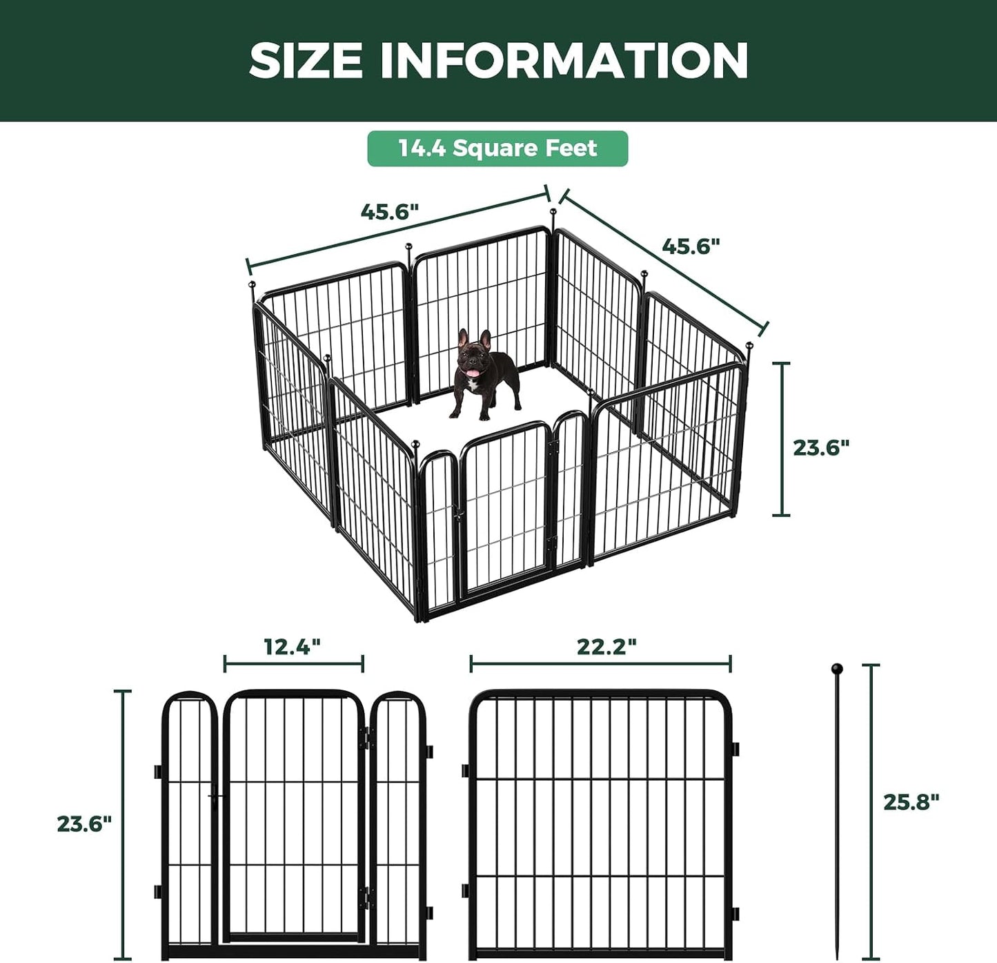 FXW Rollick Unleashed Dog Playpen – Understated Small Dog Containment with Rounded Silhouette and Neutral Finish, Fits Scandinavian and Japandi Spaces