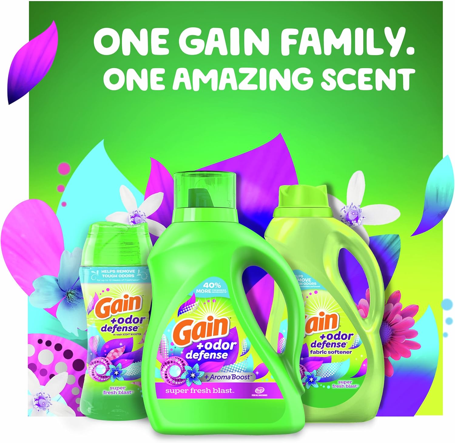 Gain Dryer Sheets Plus Odor Defense – Super Fresh Blast Scent for Yoga Room Laundry Refresh, Long-Lasting Fabric Softener Sheets