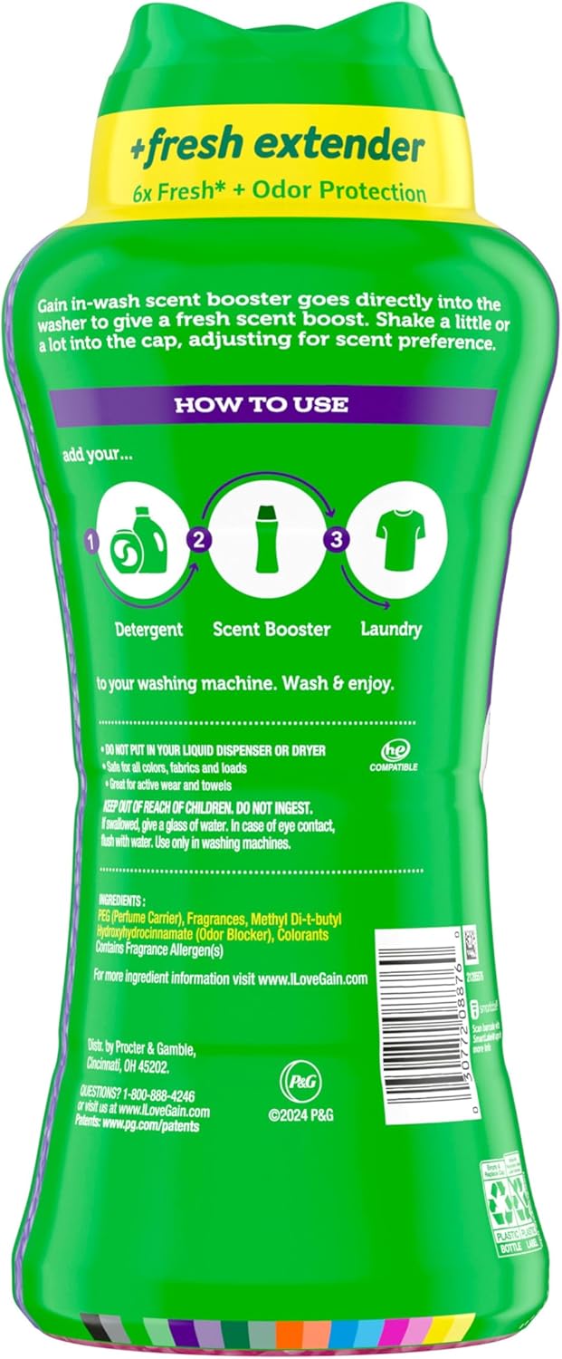 Gain In-Wash Laundry Scent Booster Beads Moonlight Breeze Scent for Bath Time Wind-Down and Mindful Evening Routine