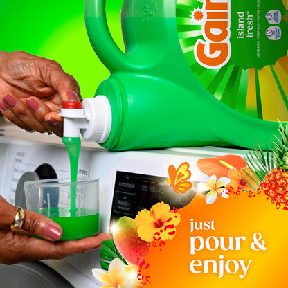 Gain Island Fresh Laundry Detergent 154 fl oz – Calming Tropical Scent for Bath Towels and Wind-Down Bedtime Routine