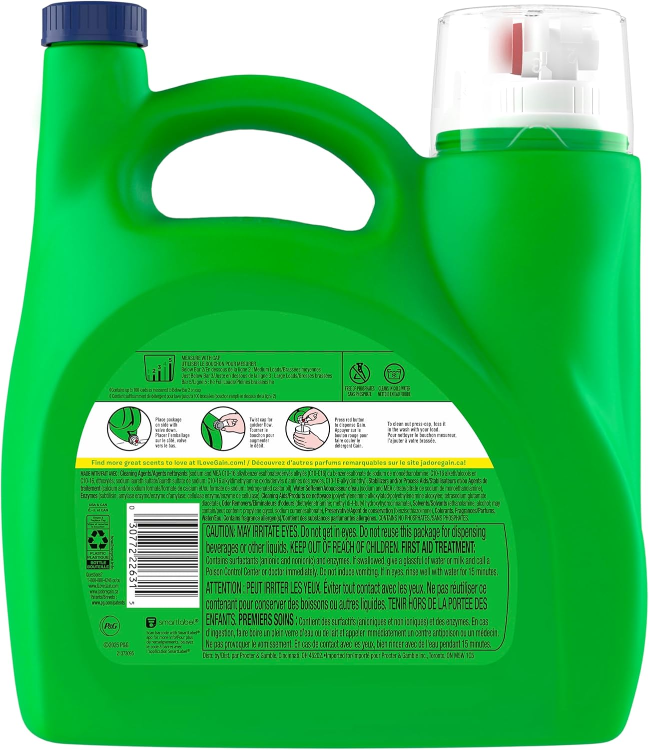 Gain Island Fresh Laundry Detergent 154 fl oz – Calming Tropical Scent for Bath Towels and Wind-Down Bedtime Routine