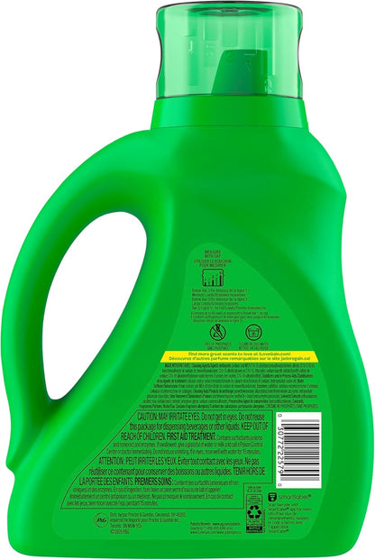 Gain Liquid Laundry Detergent with Odor Defense, Original Scent, Low-Maintenance Laundry Soap for Home Office and Utility Room, 60 fl oz, Pack of 2