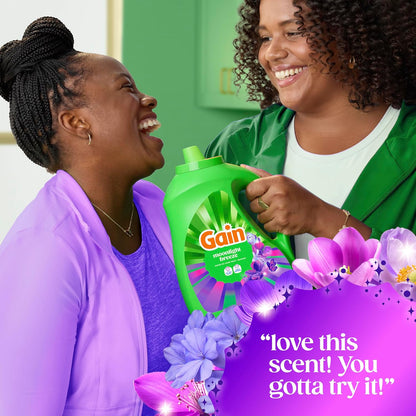 Gain Moonlight Breeze Laundry Detergent with Odor Defense – Personal Care Laundry Soap for Bath Towels and Pajamas, HE Compatible, 177 fl oz, 134 Loads