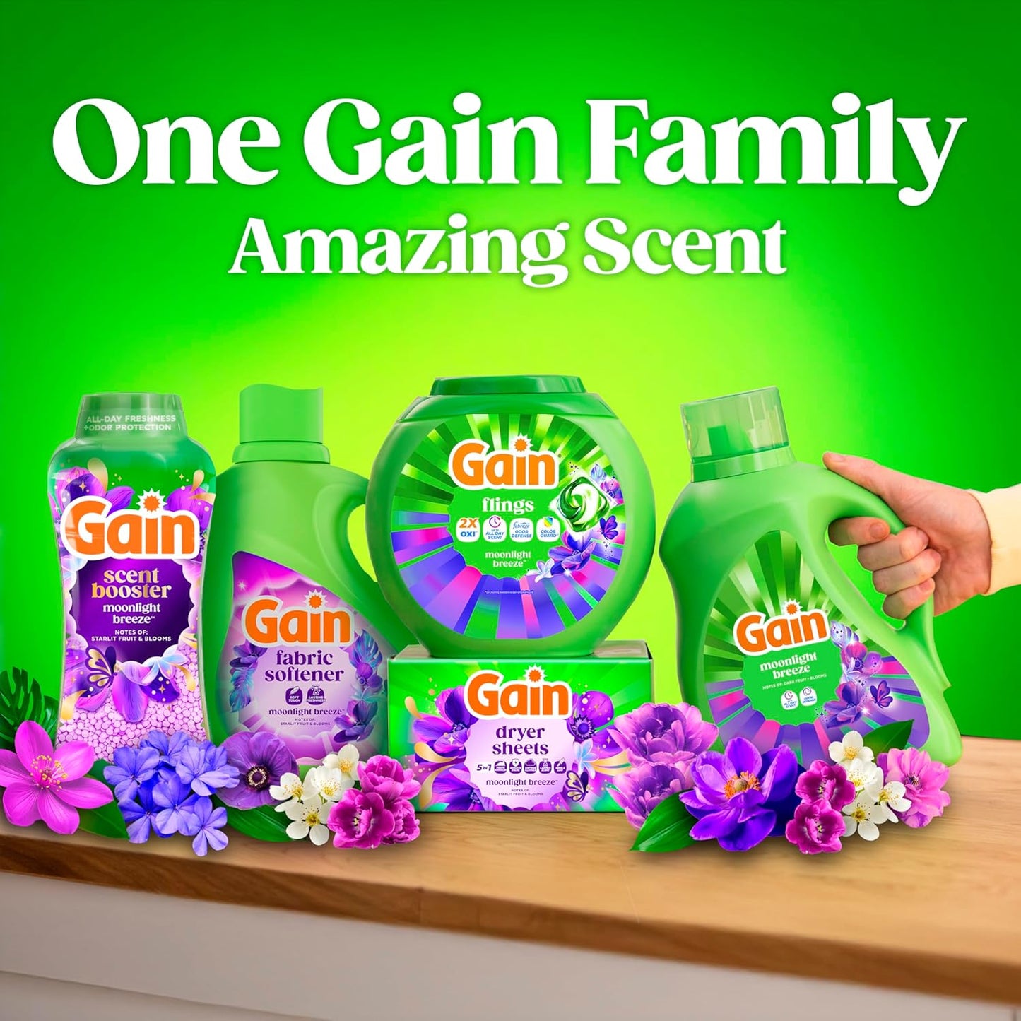 Gain Moonlight Breeze Liquid Laundry Detergent with Odor Defense – Aromatherapy Laundry Soap for Self-Care Sunday Wash Day, 177 fl oz, 134 Loads