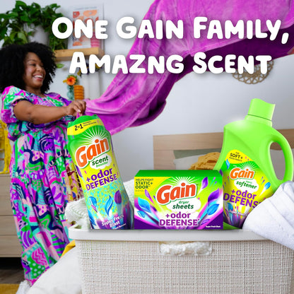 Gain Odor Defense In-Wash Scent Booster – Super Fresh Blast Laundry Beads for a Mood-Boosting Home Aroma, 21.1 oz