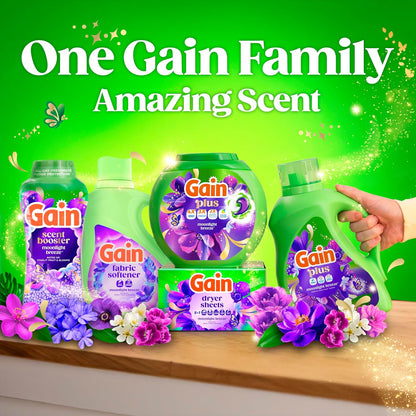 Gain Plus Flings Laundry Pods – Premium Moonlight Breeze Scent for High-End Home Linens and Guest Room