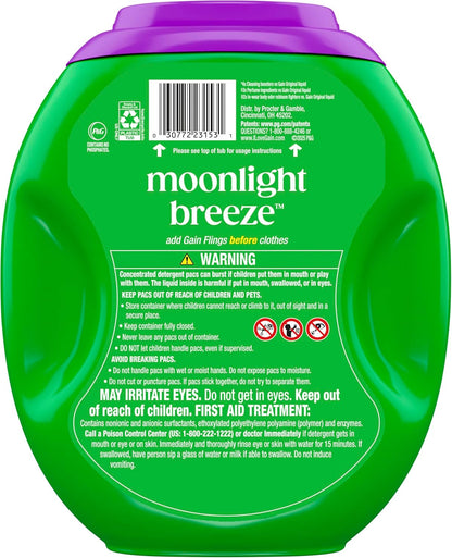 Gain Plus Flings Laundry Pods – Premium Moonlight Breeze Scent for High-End Home Linens and Guest Room
