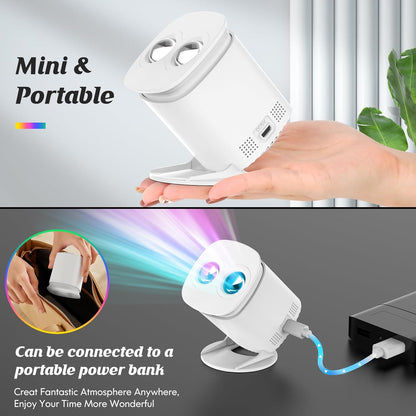 Galaxy Projector Minimalist Design – Single-Device Star Lamp Replacing Three Bulbs in Small Bedroom and Studio Apartment
