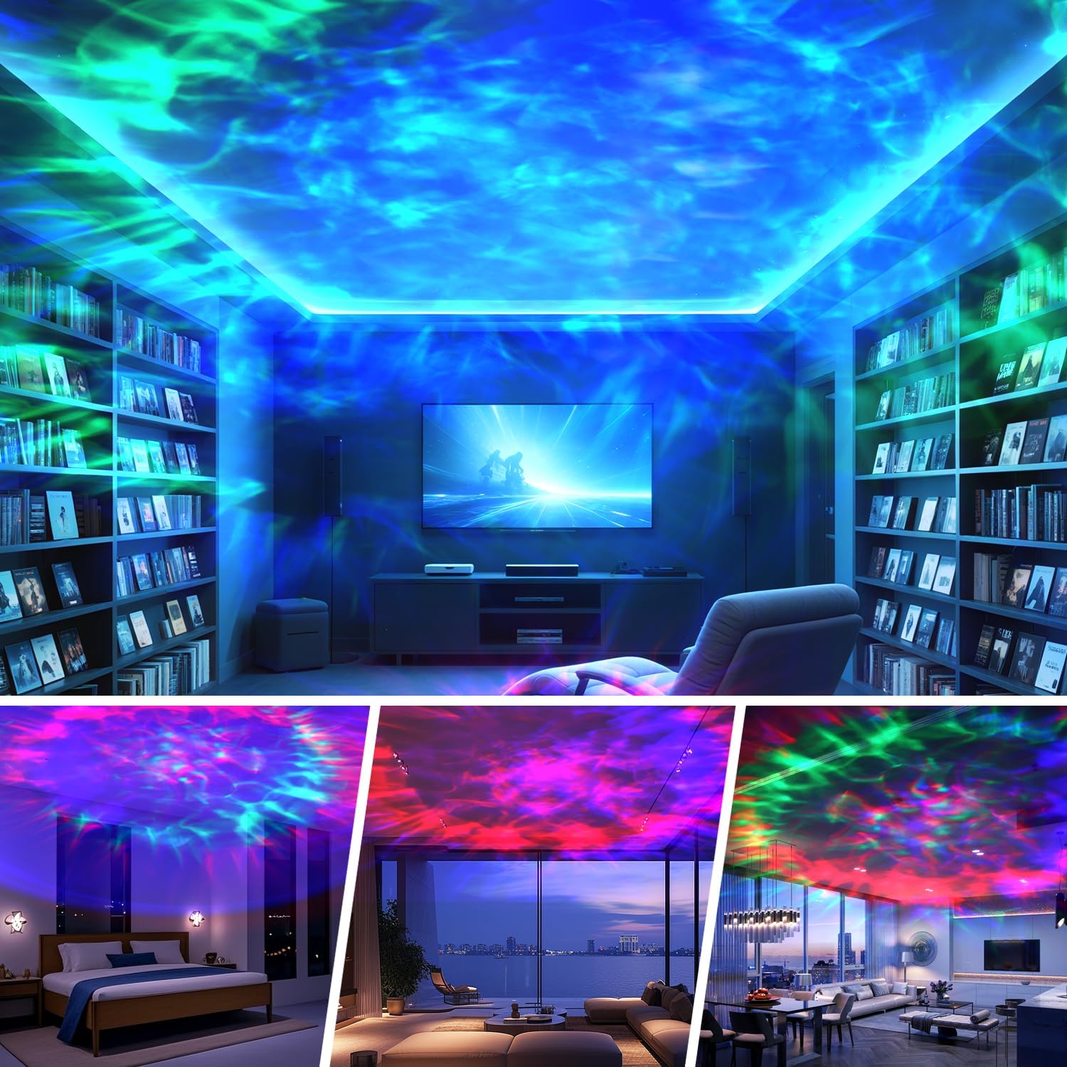 Galaxy Projector Minimalist Design – Single-Device Star Lamp Replacing Three Bulbs in Small Bedroom and Studio Apartment