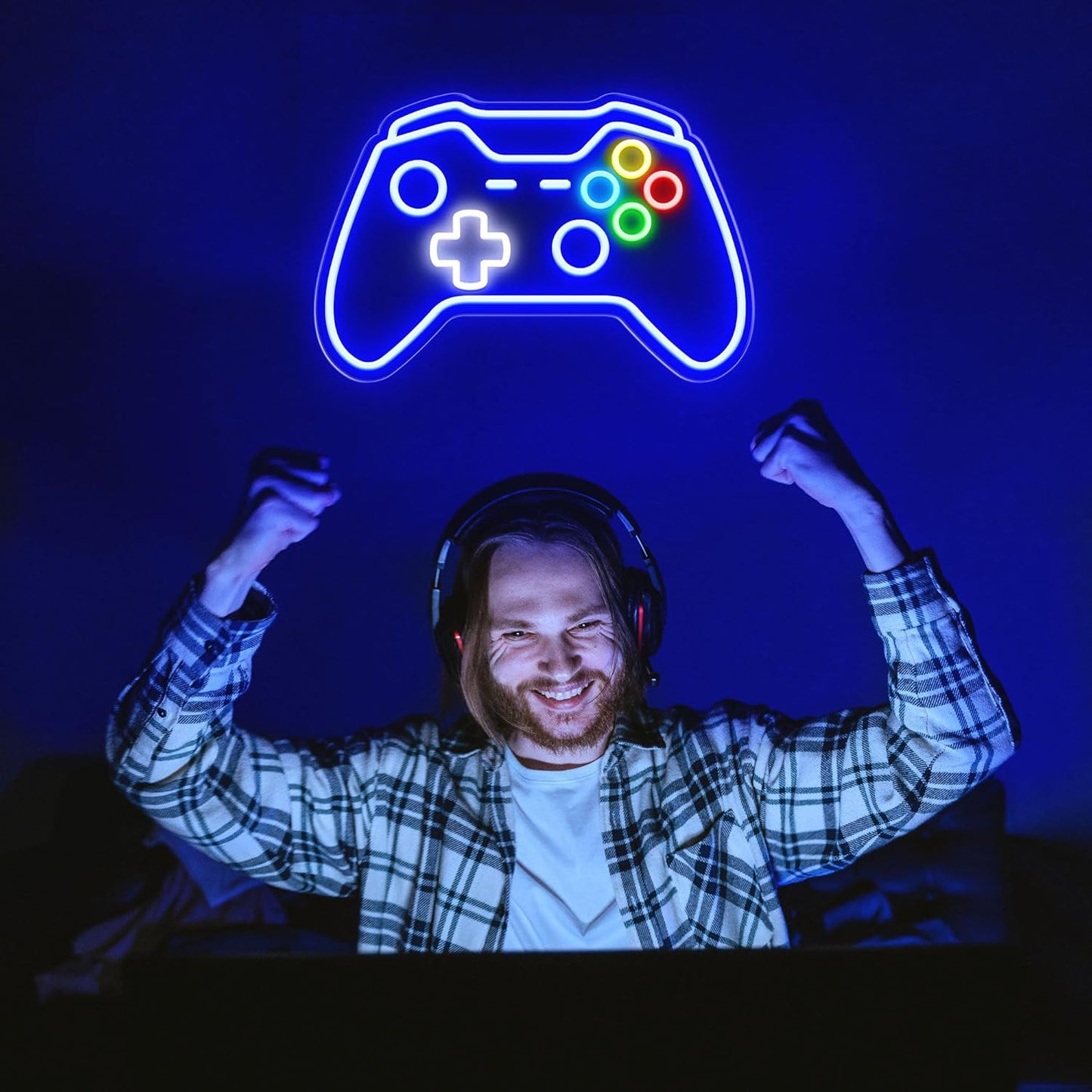 Gaming Neon Sign – Cool Bedroom Light for Kids and Grandchildren, LED Night Light for Gaming Themed Room