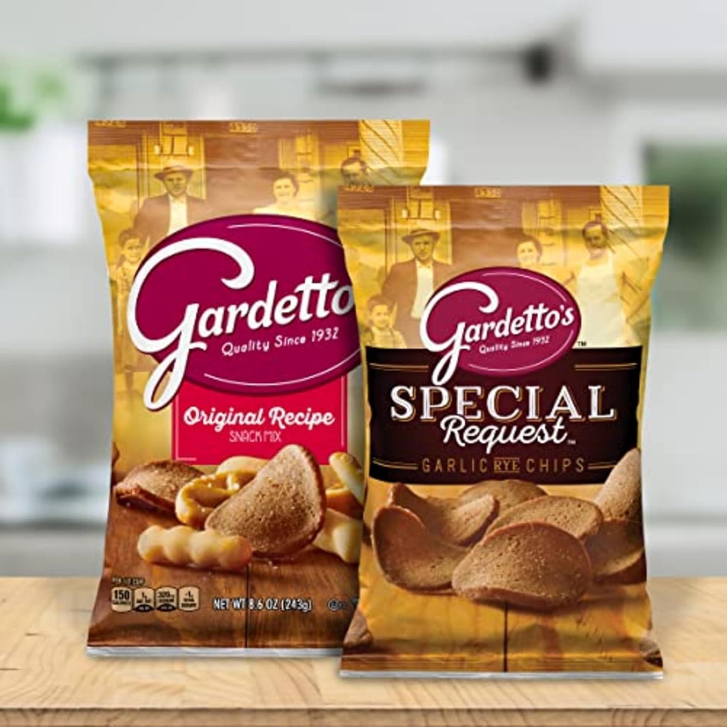 Gardetto's Original Recipe Snack Mix – Office Break Room Snack Drawer Multipack, 10 Single-Serve Bags