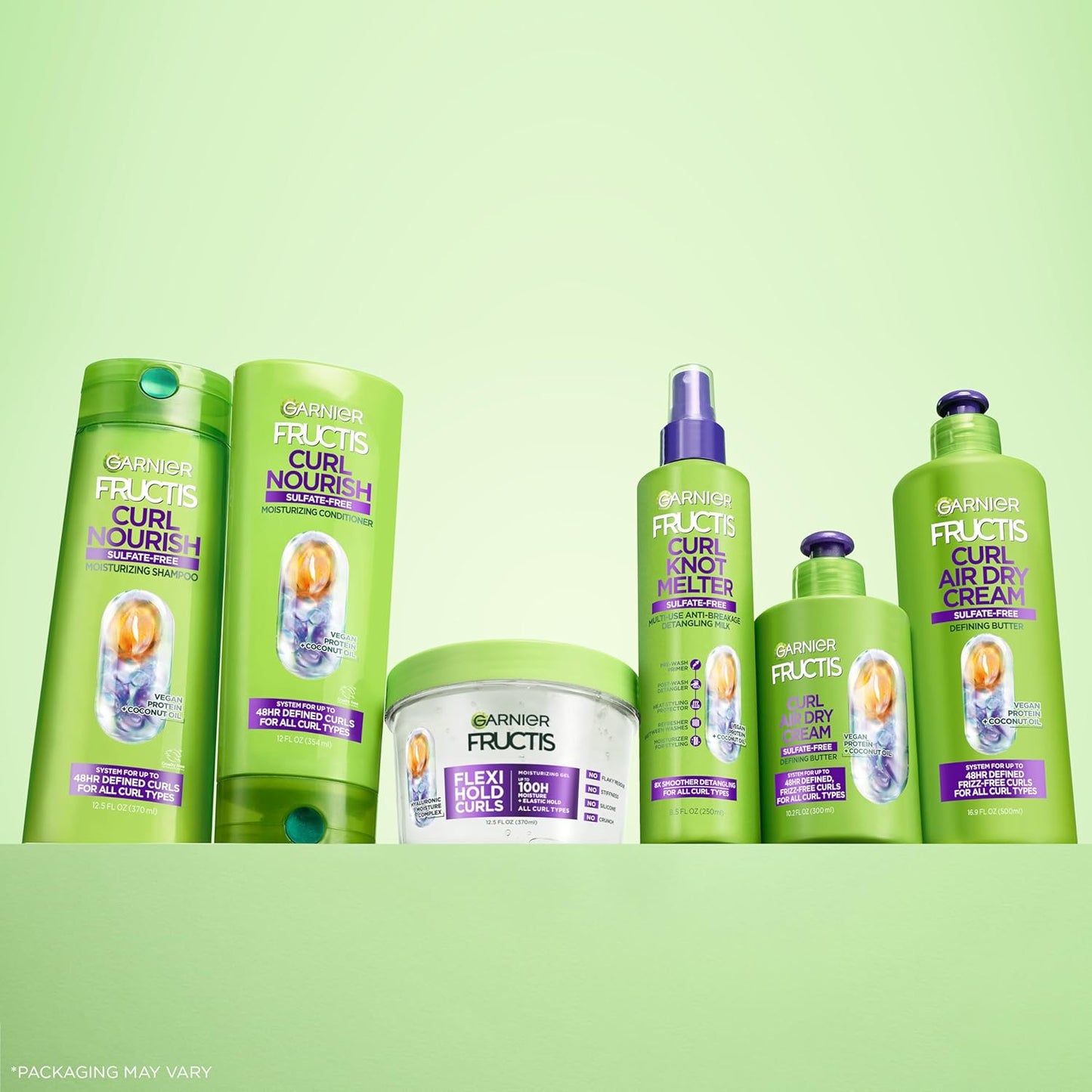 Garnier Fructis Curl Nourish Air Dry Cream XL – Calming Vegan Curl Cream for Sensitive Scalp Wind-Down Care