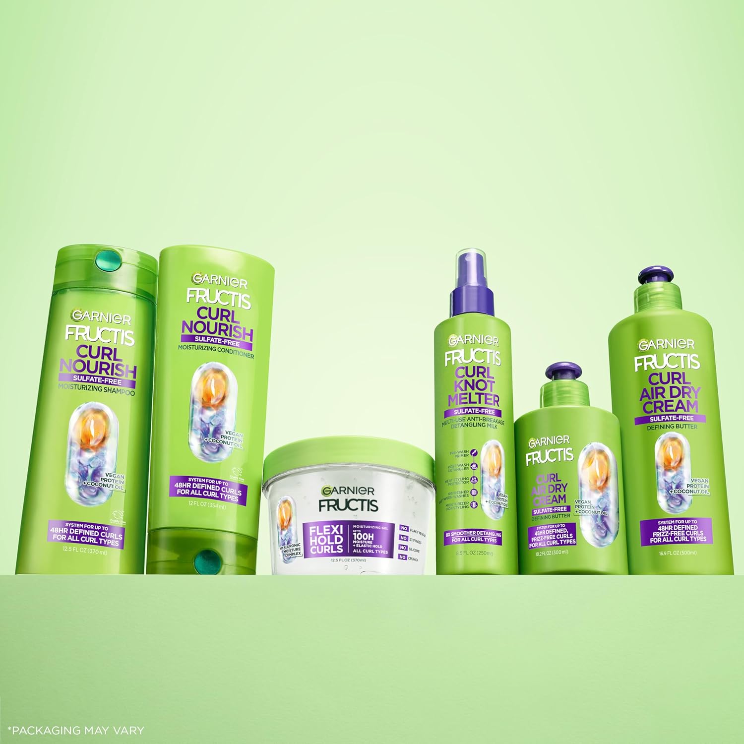 Garnier Fructis Curl Nourish Air Dry Cream XL – Calming Vegan Curl Cream for Sensitive Scalp Wind-Down Care
