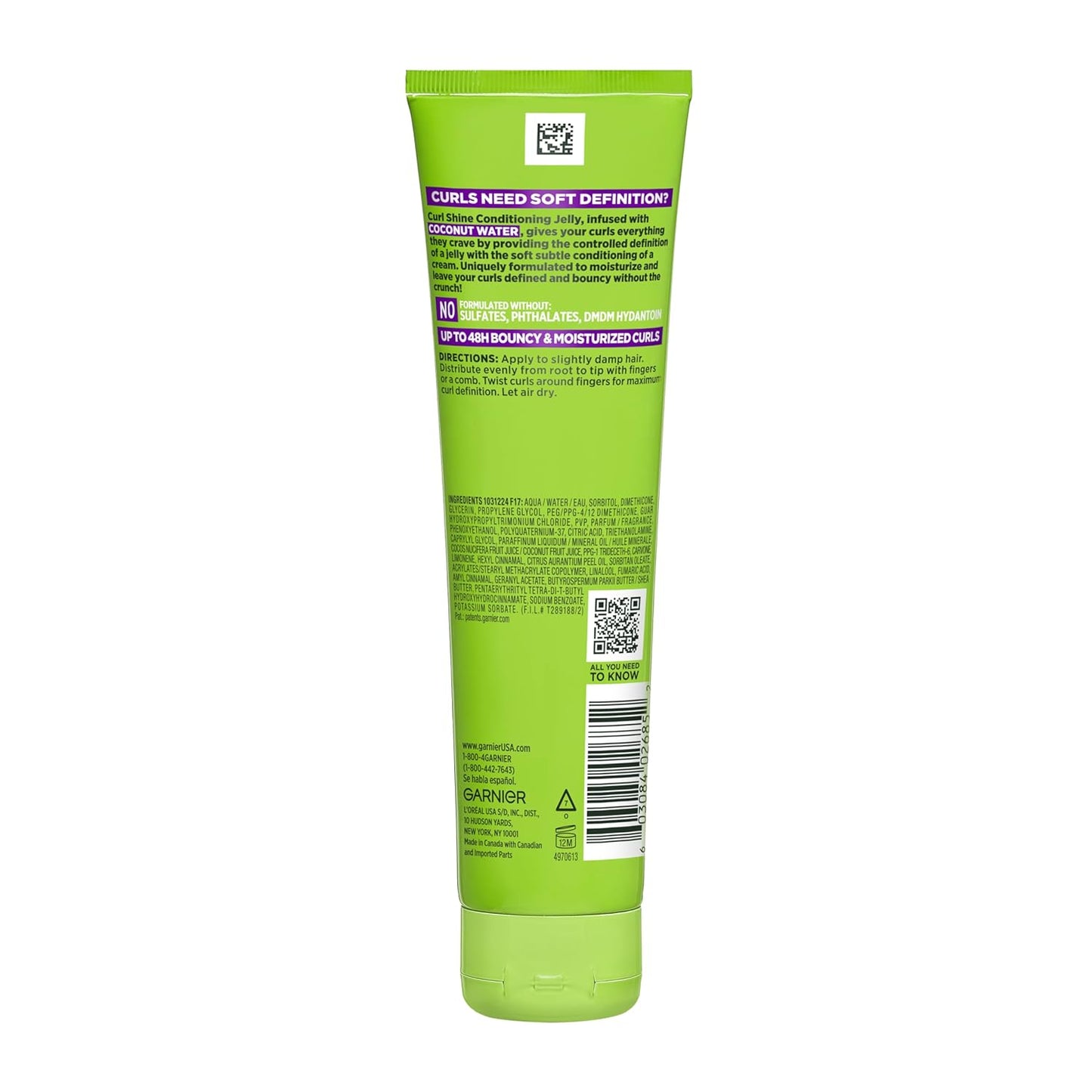 Garnier Fructis Curl Shine Gel – Unscented, No-Buildup Hold for Effortless Natural Curls