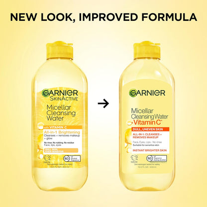 Garnier Micellar Water with Vitamin C – One-Step Cleanser for Uncluttered Skincare Routines