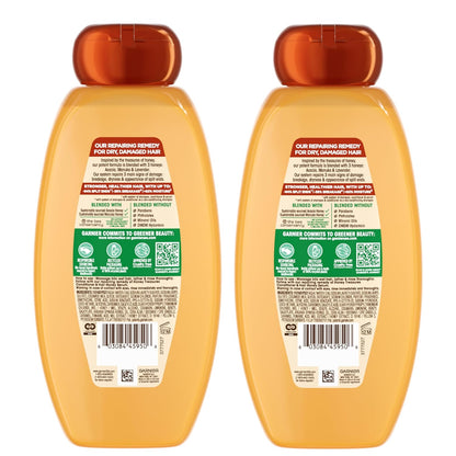 Garnier Whole Blends Honey Treasures Repairing Shampoo – Spa-Like Hair Repair Ritual with Royal Jelly and Propolis for Stress-Relieving Showers