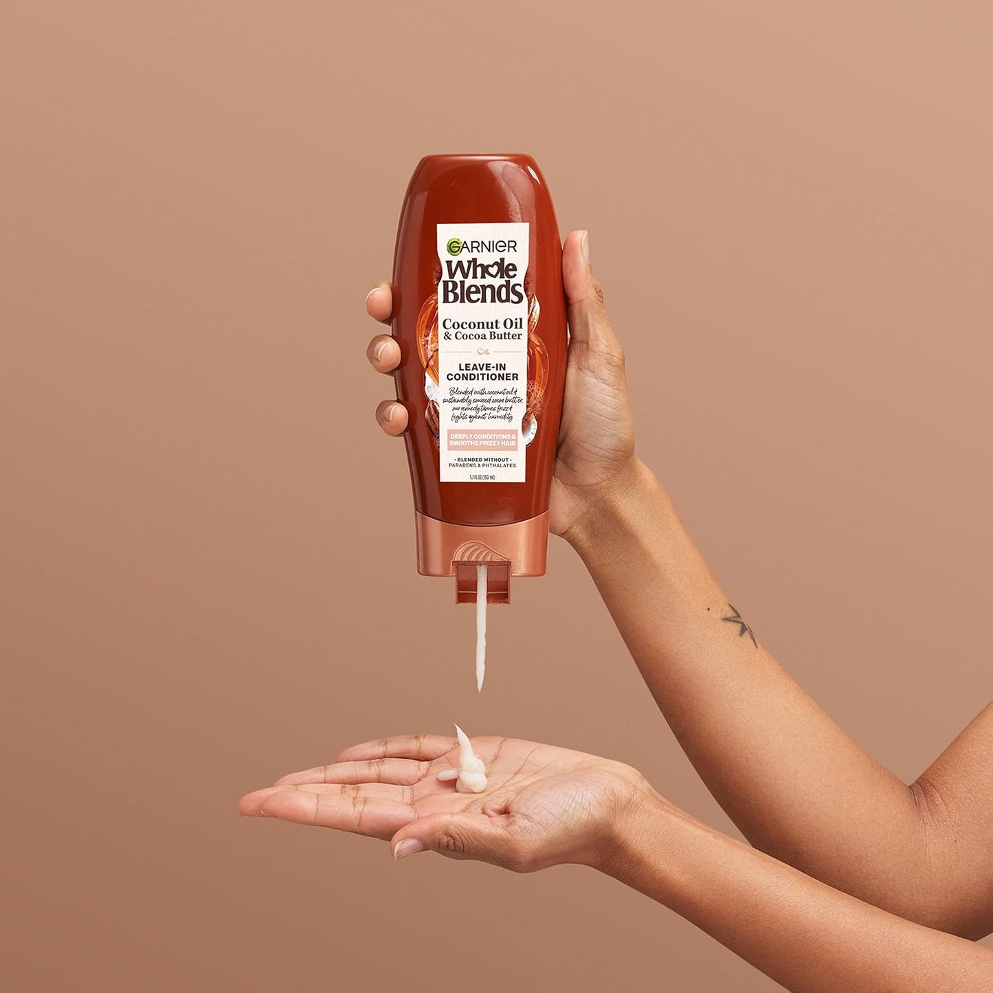 Garnier Whole Blends Smoothing Shampoo and Conditioner Set – Mindful Washday Routine for Stress-Relief and Frizz Control
