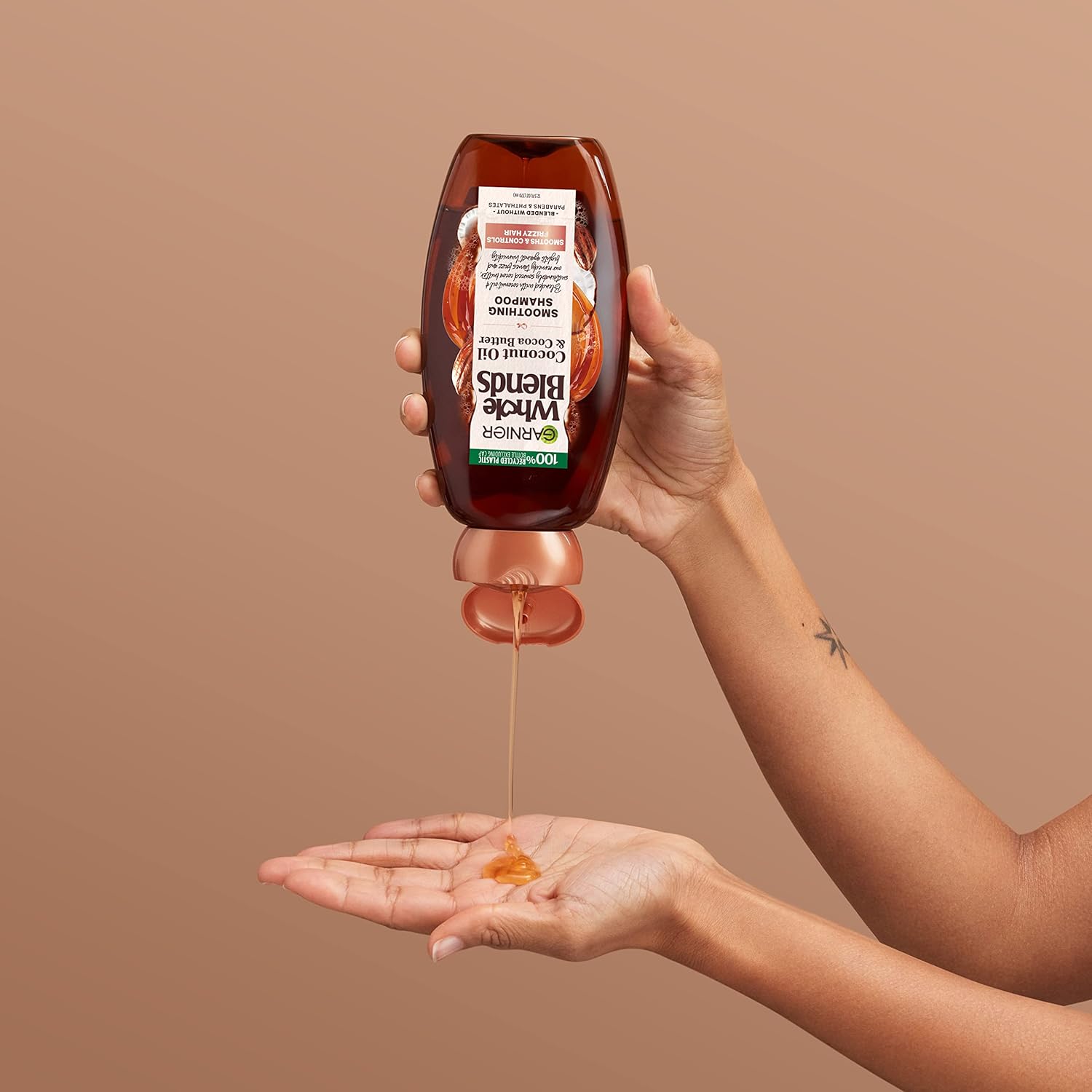 Garnier Whole Blends Smoothing Shampoo and Conditioner Set – Mindful Washday Routine for Stress-Relief and Frizz Control