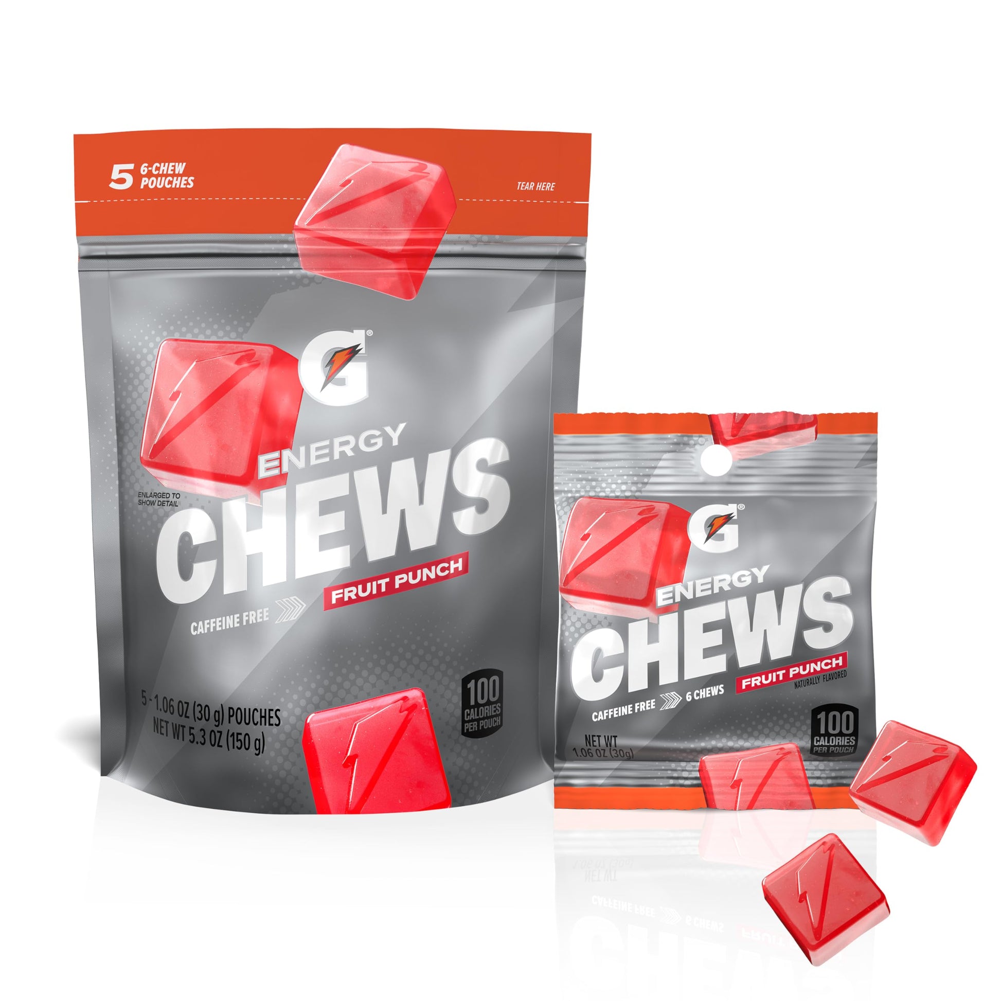 Gatorade Energy Chews Cool Blue – Daily Vitamin B12 Chewable Supplement, 100 Calorie Gummy Pack for Active Wellness Lifestyles